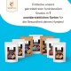 Bild von Wildfangs getreidefreien Hundesnacks in sieben bunten Verpackungen, die die Gesundheit von Hunden fördern.