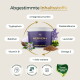 Violette Dose ‚NERVEN+ PFERDEGOLD‘ unter der Überschrift ‚Abgestimmte Inhaltsstoffe‘ mit Schlagworten wie Tryptophan, Lavendel und Omega-3.