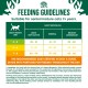 Feeding guidelines for senior/mature cats 7+ years, detailing daily serving sizes based on body weight and activity level.
