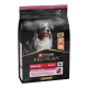 Purina Pro Plan Medium Adult dog food for sensitive skin, featuring a dog on the bag, with "High Protein" and "No. 1 Ingredient Salmon" labels.