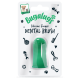 Bugalugs Silikon-Fingerzahnbürste für Haustiere in Grün, verpackt mit tierbezogenen Illustrationen und dem Text „PAWfect Smiles!“.
