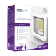 Verpackung der SureFlap-Mikrochip-Haustiertür, mit einem weißen Haustürdesign, wichtigen Funktionen auf Deutsch und einem 3-Jahres-Garantieetikett.
