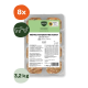 Packung BARFER'S 'Würfel: Komplett‑Mix Junior Rind & Huhn' Mini‑Rohfutter‑Würfel, 8×, Etikett '3,2 kg'.