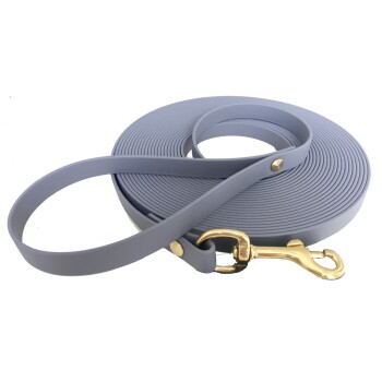 ab 35 kg Biothane Schleppleine urban grau 5 m
