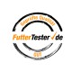 Logo van FutterTester.de met de tekst "Geprüfte Qualität" en "GUT" in oranje en zwart, wat kwaliteitsgarantie voor huisdierproducten aangeeft.