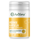 Behälter mit AniForte WermiX-Kapseln für Haustiere, gekennzeichnet als 100% natürlich, mit Details zu Ergänzungsfutter und Kräutermischung.