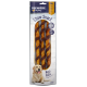 Verpackung von Premiere I Love My Dog Kausnacks mit verdrehten Lammgeschmack-Leckerlis, mit einem Bild eines Golden Retrievers und dem Etikett "Maxi Rolls."