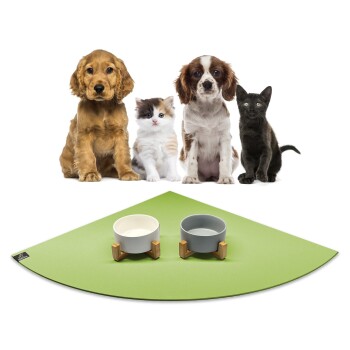 ® - Napfunterlage Eckrund - Öko-Tex und Made in Germany grün 80 cm, 80 cm