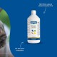 Canina PETVITAL Bio-Insect Shocker-Flasche vor blauem Hintergrund; deutsche Beschriftungen: 'Hält Flöhe' und 'Für alle Heim- & Haustiere'.
