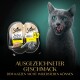 Sheba Perfect Portions Katzenfutterverpackung mit einer grauen Katze, mit dem Text 'AUSGEZEICHNETER GESCHMACK DEM KATZEN NICHT WIDERSTEHEN KÖNNEN.'