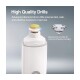 Weißer Nagelfeiler für Haustiere mit goldenem Diamant-Trommelaufsatz auf grauem Hintergrund; sichtbarer Text 'High Quality Drills' und Produktangaben.
