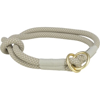 Soft Rope Zug-Stopp-Halsband beige S-M