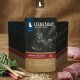 LIEBESGUT Sensitiv Katzenfutterbeutel (Kaninchen für Katzen) mit Hasenillustration, „Made in Germany“-Siegel, rohem Fleisch, Mangold und Reisflocken.