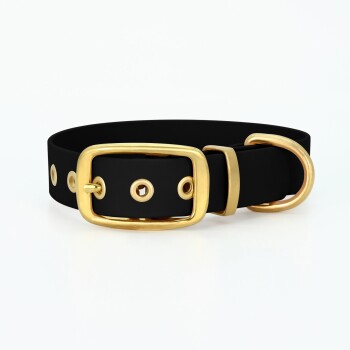 Biothane Halsband Gold Schwarz XL