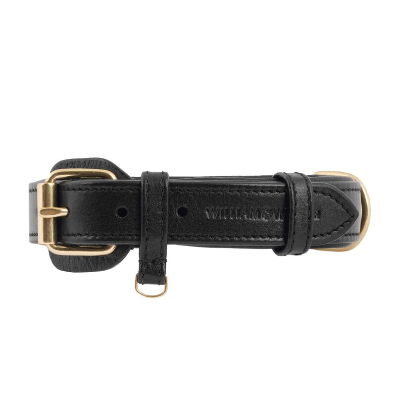 William Walker Hundehalsband Plain Noir XXS