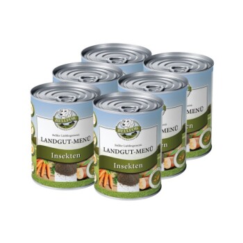 Bellfor Hundefutter Nass mit Insekten – Landgut-Menü – 6x800g