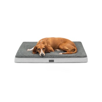 orthopädisches Hundebett, 91x69x8 cm, für Hunde & Katzen, grau