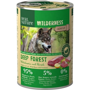 REAL NATURE WILDERNESS Adult 6x400g Deep Forest Wildschwein mit Hirsch