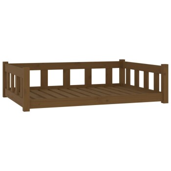 Hundebett Massivholz Kiefer braun 75,5 cm, 28 cm, 1,055 m