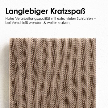 Langlebiger Kratzspaß - Hochwertiger Kratzbaum mit vielen Schichten für Katzen, ideal zum Wenden und Kratzen.