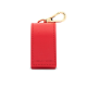 Rotes Leder-Tieraccessoire mit einem goldenen Clip, geprägt mit "WILLIAM & WALKER" an der Seite.