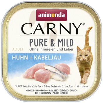 Meilleurs prix pour animonda Carny Nourriture humide pour chat Adulte, Pure et Doux 32x100 g Poulet, cabillaud