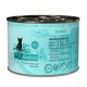 Blik 'Catz Finefood Classic' kattenvoer, smaak 'Wild & Rotbarsch', met claims: graanvrij, geen dierproeven, 93% vlees.