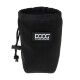 Schwarze Hundeleckerli-Tasche mit Kordelzugverschluss, mit einem Logo "DOOG DOG OWNERS OUTDOOR GEAR" auf der Vorderseite.