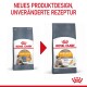 Bild von zwei Royal Canin Hair & Skin Katzenfutterbeuteln mit neuem Design, aber dem gleichen Rezept. Text: "NEUES PRODUKTDESIGN, UNVERÄNDERTE REZEPTUR."