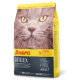 Josera Catelux Adult Katzenfutterbeutel mit großem grauem Katzenkopf, Text 'Josera', 'Catelux', 'ADULT', 'EXTREM ANTI-HAARBALLEN'.