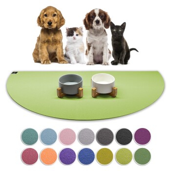 ® - Napfunterlage Halbrund - Öko-Tex und Made in Germany grün 30 cm, 60 cm