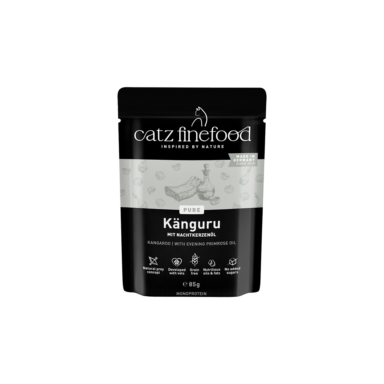 Catz finefood Nassfutter Katze Pure Adult Känguru 16x85 g
