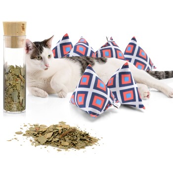 Canadian Cat Company Catnipspielzeug 6x Schmusepyramide Nordic Karo Canadian Cat Company Catnipspielzeug 6x Schmusepyramide Nordic Karo