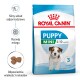 Torba karmy dla szczeniąt Royal Canin Puppy Mini z obrazkiem szczeniaka, promująca wsparcie odporności, rozwój mózgu i idealny rozmiar krokietów.