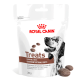 Weiße Royal Canin Snacks-Tüte mit Abbildung eines gesprenkelten Hundes, Kroketten und dem Text 'Treats', 'Compatible with Gastrointestinal Diets', 230 g.