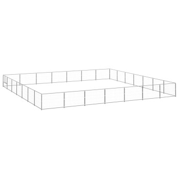 Hundezwinger Stahl silber 7 m, 7 m, 70 cm