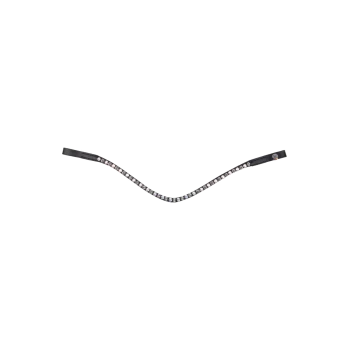 Schwarzes Haustierhalsband, verziert mit funkelnden Strasssteinen, das ein stilvolles und elegantes Design zeigt.