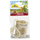 JR Farm Holzrolle bird treat for budgerigars and canaries with seeds in a wooden roll, hanging rope included.