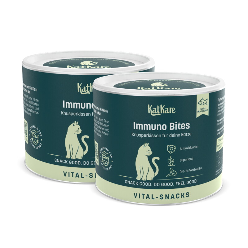 KatKare Vital Snacks Immuno Bites - Knusperkissen für das Immunsystem Deiner Katze mit Superfoods, wertvollen Aminosäuren, Antioxidantien und...