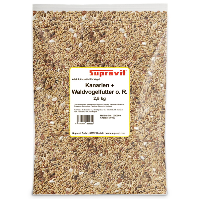 Supravit Kanarien & Waldvogelfutter ohne Rübsen 2,5 kg