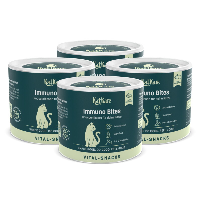KatKare Vital Snacks Immuno Bites - Knusperkissen für das Immunsystem Deiner Katze mit Superfoods, wertvollen Aminosäuren, Antioxidantien und...