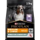 Purina Pro Plan 2,5 kg Hundefutterbeutel für mittelgroße/große Hunde, gekennzeichnet mit "Sensitive Digestion" und Truthahn als Hauptzutat.