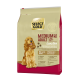Select Gold Medium Adult dog food bag, 11-25 kg, labeled "Sensitive" with lamb and rice ingredients, featuring a dog silhouette.