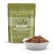 Zak met catz finefood Classic Adult Huhn & Fasan (kip & fazant), quinoa en appels, gemaakt in Duitsland, bakje natvoer