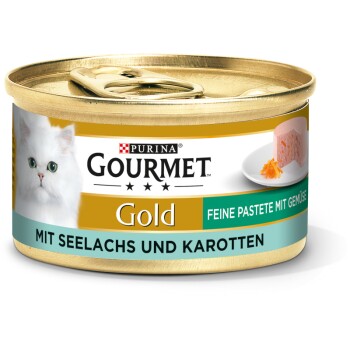 Gourmet Gold Feine Pastete 12x85g Seelachs & Karotten