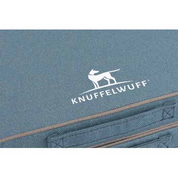 Faltbare Reisematte Orthopädisch Roanoke aus Laser gestepptem Kunstleder hellblau M-L