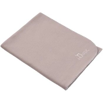 Hundedecke Casper creme 1 m, 3 mm, 1 m Helle pinke Haustierdecke mit weißen Nähten und dem Markennamen "HUNTER" in die Ecke gestickt.