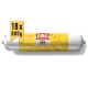 DIBO FreshRoll Hundefutterrolle mit Huhn, Karotte, Kürbis und Erbsen, 18x800g Packung, gelbes Etikett mit Hund- und Futterillustrationen.