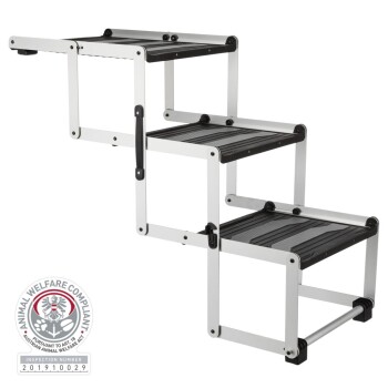 3-stufige Falt-Treppe Aluminium/TPR