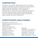 Composition et constituants analytiques d'un produit alimentaire pour animaux, détaillant des ingrédients comme du poulet déshydraté, des légumes et des valeurs nutritionnelles.